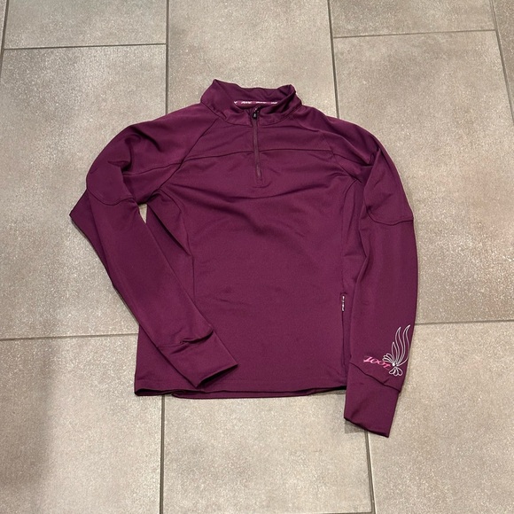 Black and Purple Quarter-Zip Tops - Picture 12 of 12